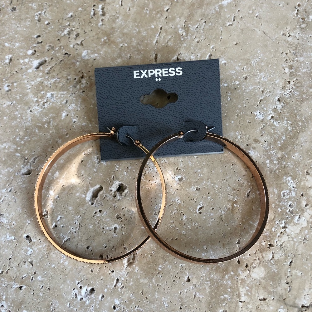 Express Rose Gold Hoops